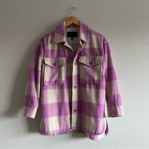 Pink Plaid Shacket from Banana Republic